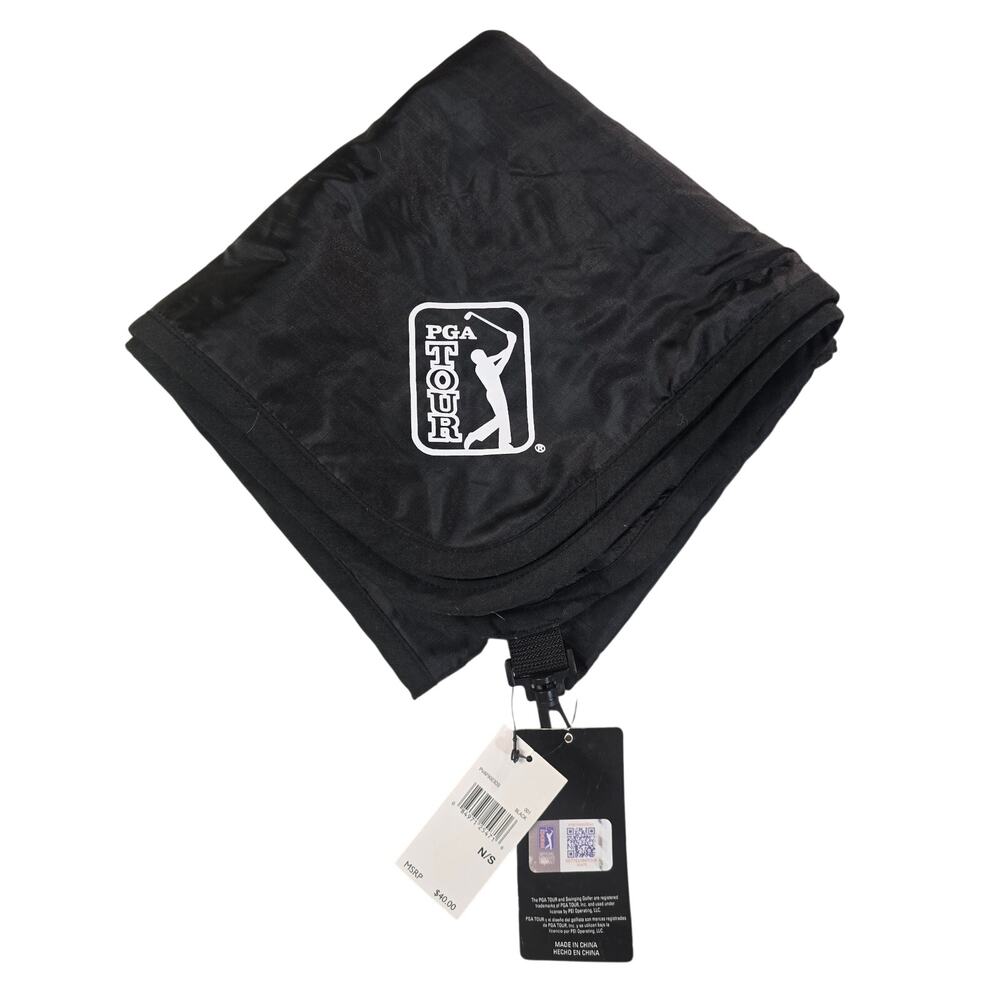 PGA TOUR Golf Club Head Cover Wrap Protector Black Fleece Lined NWT